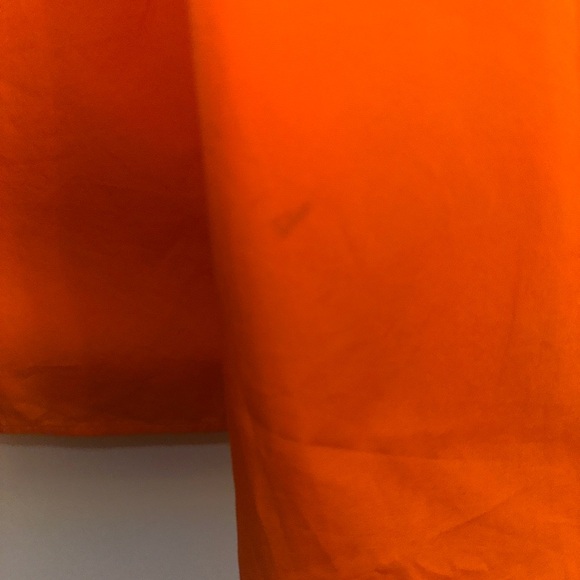 Jcrew V-neck midi dress in cotton poplin orange XL - Picture 13 of 14